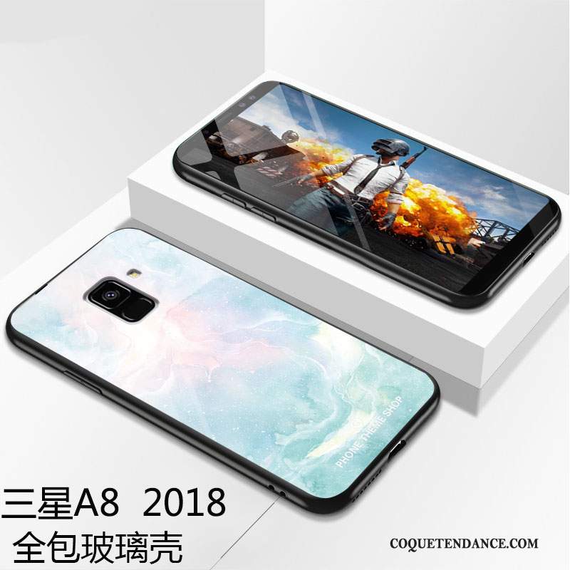 Samsung Galaxy A8 2018 Coque Tout Compris Grand De Téléphone Étui Verre