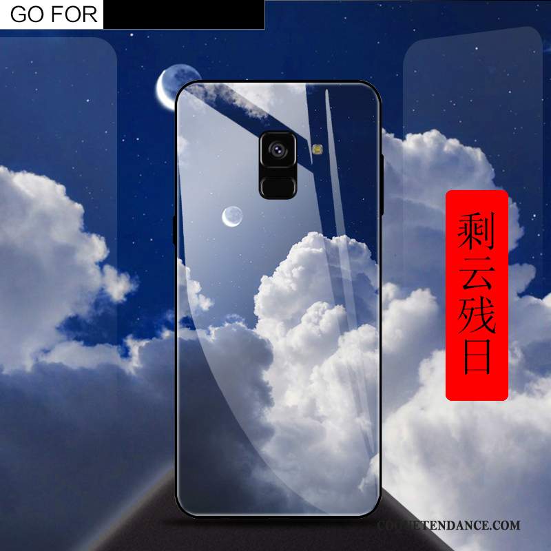 Samsung Galaxy A8 2018 Coque Verre Trempé Miroir Protection Incassable Étui