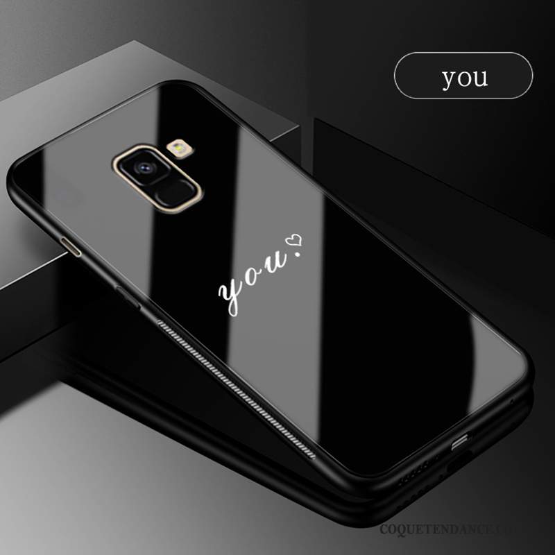 Samsung Galaxy A8 2018 Coque Étui De Téléphone Verre Protection Noir