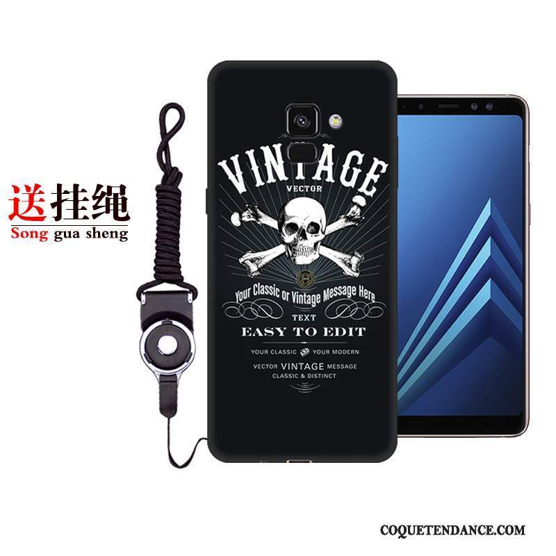 Samsung Galaxy A8+ Coque De Téléphone Étui Dessin Animé Noir Protection