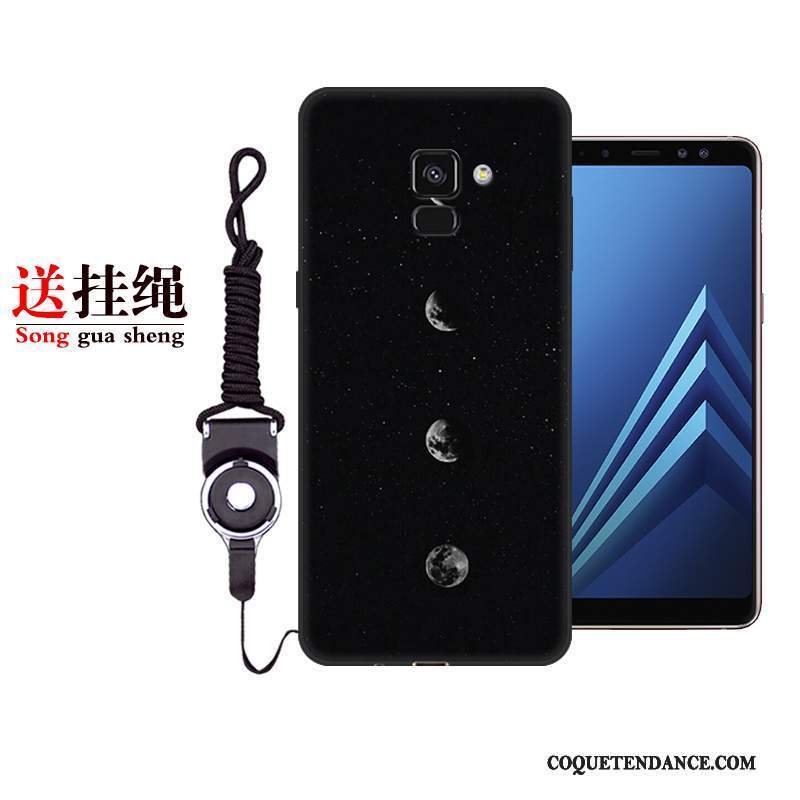 Samsung Galaxy A8+ Coque De Téléphone Étui Dessin Animé Noir Protection