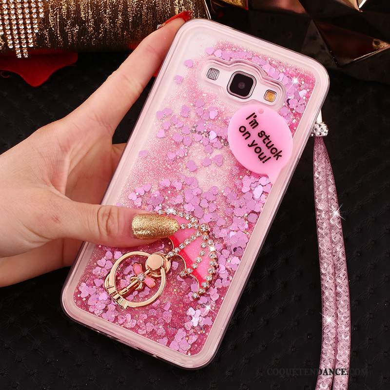 Samsung Galaxy A8 Coque Fluide Doux Rose De Téléphone Étui Strass