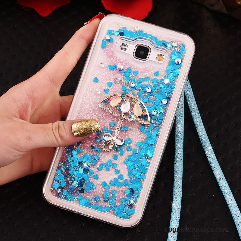 Samsung Galaxy A8 Coque Fluide Doux Rose De Téléphone Étui Strass