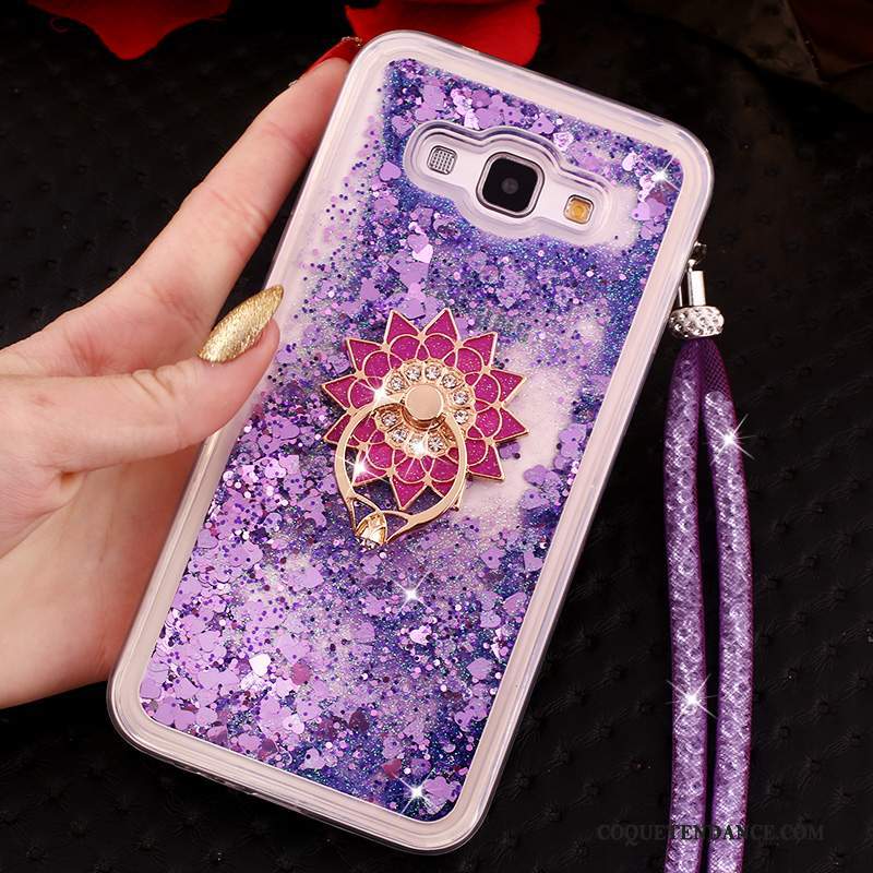 Samsung Galaxy A8 Coque Fluide Doux Rose De Téléphone Étui Strass