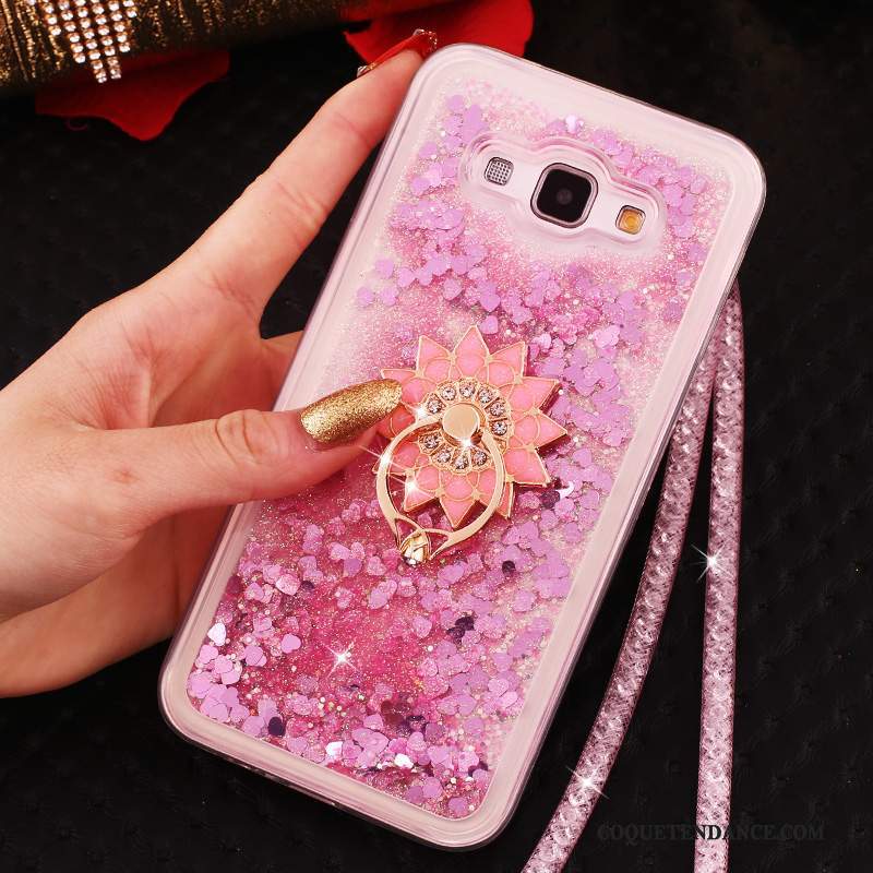 Samsung Galaxy A8 Coque Fluide Doux Rose De Téléphone Étui Strass