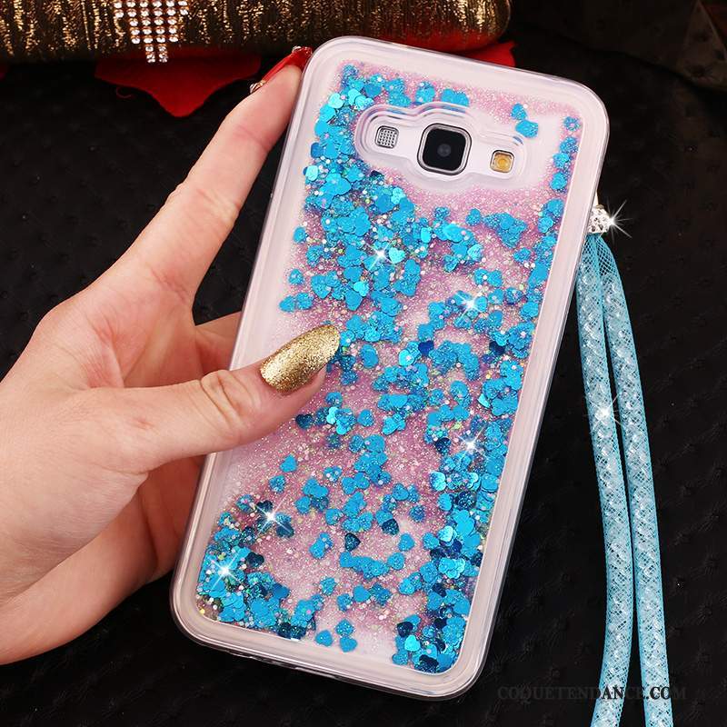 Samsung Galaxy A8 Coque Fluide Doux Rose De Téléphone Étui Strass