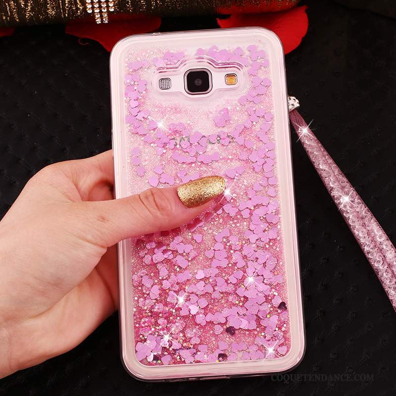 Samsung Galaxy A8 Coque Fluide Doux Rose De Téléphone Étui Strass