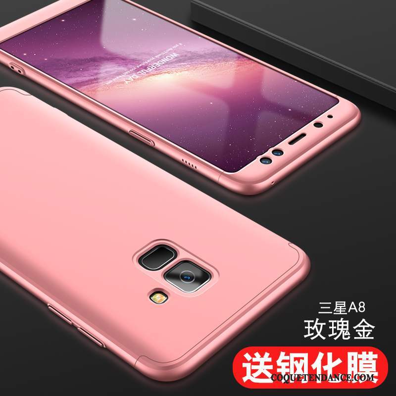 Samsung Galaxy A8+ Coque Incassable Créatif Multicolore Tendance Tout Compris