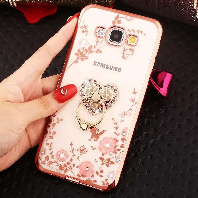 Samsung Galaxy A8 Coque Or Strass Étui De Téléphone Anneau