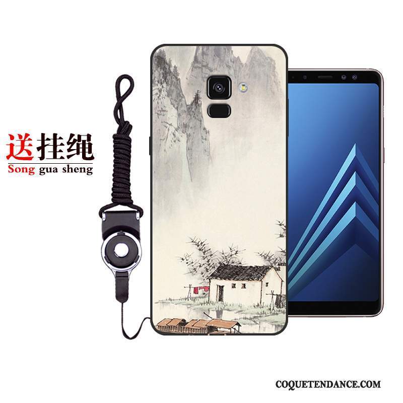 Samsung Galaxy A8+ Coque Silicone Étui Peinture Tout Compris Protection