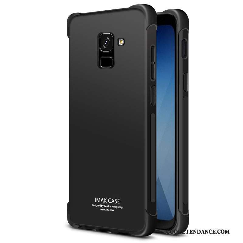 Samsung Galaxy A8+ Coque Tout Compris Incassable Noir Étui Protection