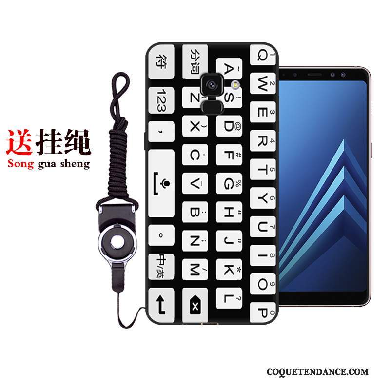 Samsung Galaxy A8+ Coque Tout Compris Personnalité Blanc Étui Silicone