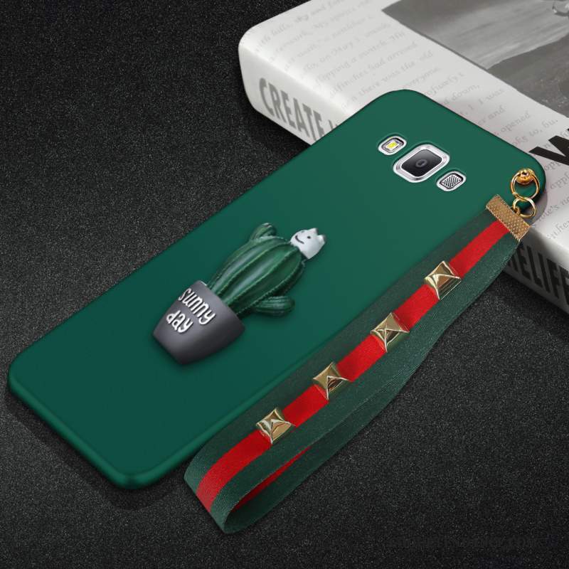 Samsung Galaxy A8 Coque Vert Foncé Délavé En Daim Tendance Mince Protection