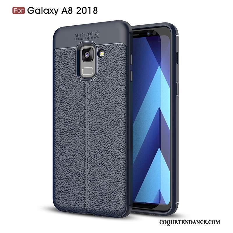 Samsung Galaxy A8+ Coque Étui Simple Business Incassable Tout Compris