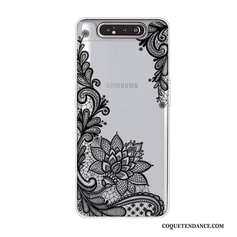 Samsung Galaxy A80 Coque Silicone Incassable Gris Tendance Protection