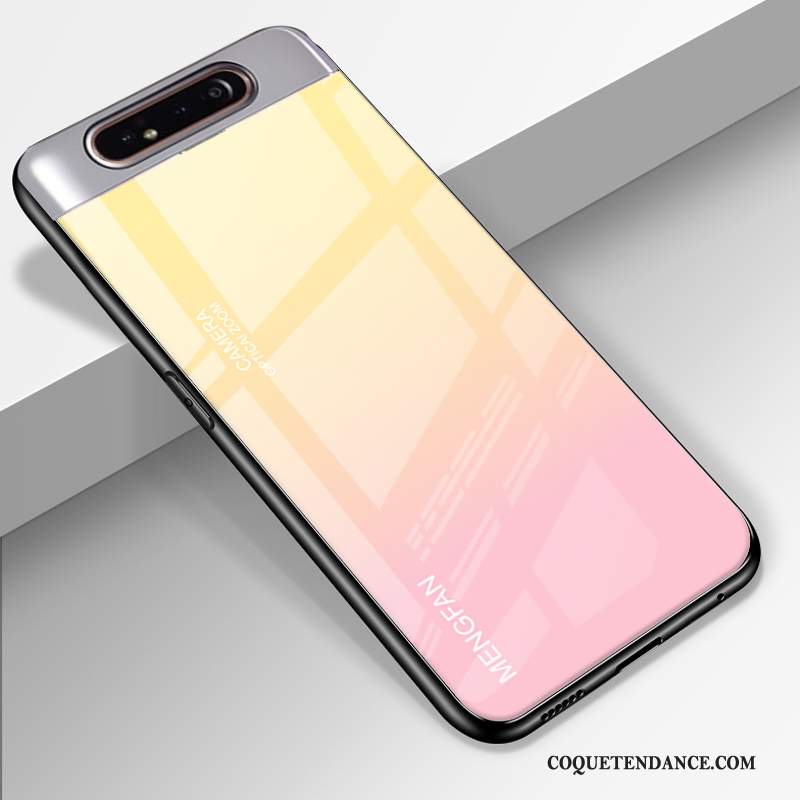 Samsung Galaxy A80 Coque Étui Protection Incassable Dégradé Verre