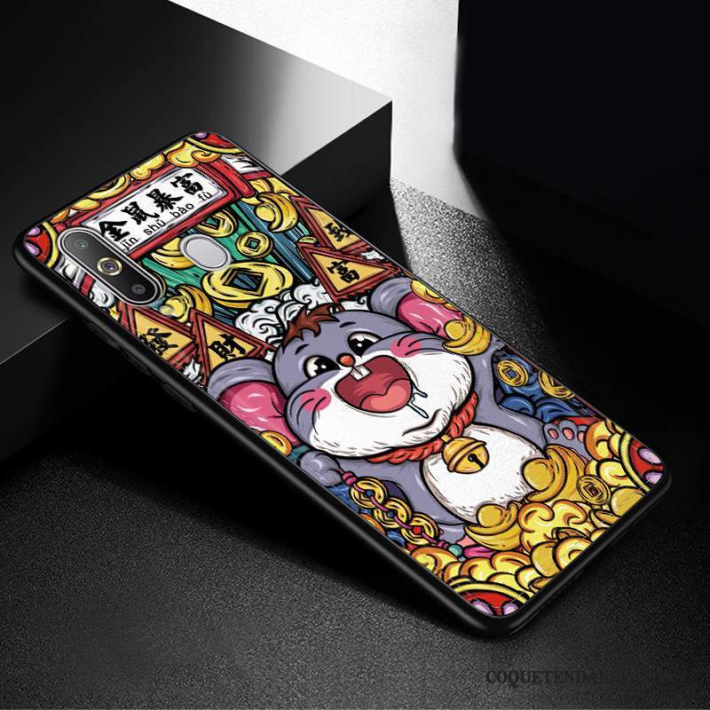 Samsung Galaxy A8s Coque Multicolore Protection Modèle Fleurie Cuir Étui