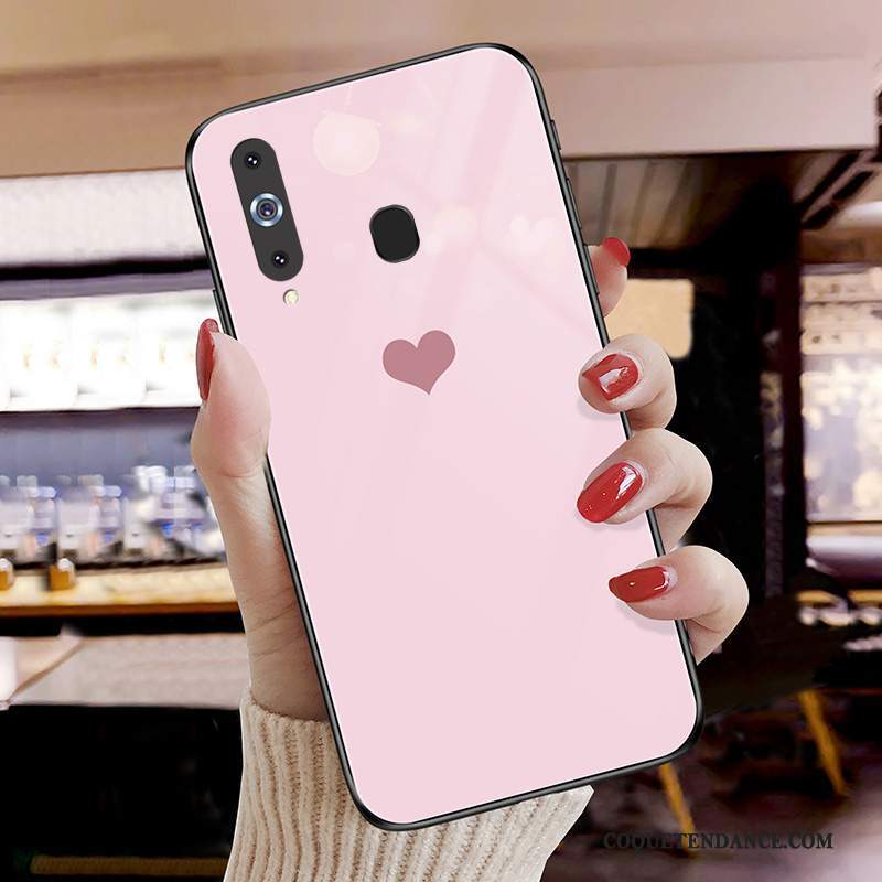 Samsung Galaxy A8s Coque Verre Amour Petit Tendance Étui