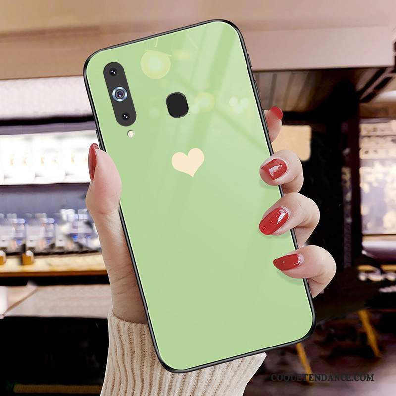 Samsung Galaxy A8s Coque Verre Amour Petit Tendance Étui