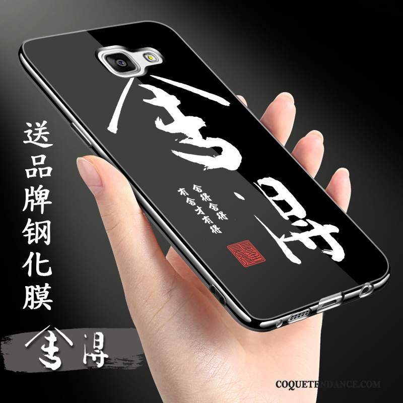 Samsung Galaxy A9 Coque Noir Étui Protection Haute Fluide Doux