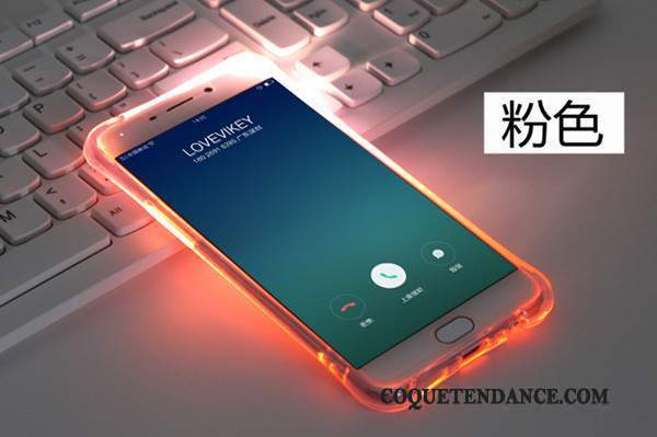 Samsung Galaxy A9 Coque Rose Silicone Étui Transparent