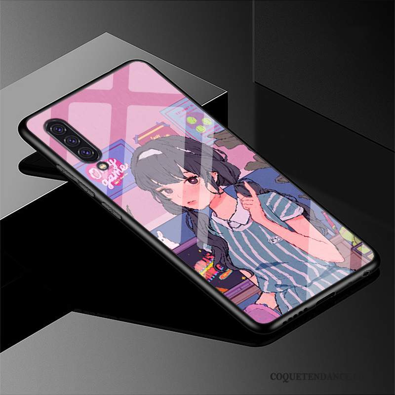 Samsung Galaxy A90 5g Coque Tout Compris Charmant Violet Silicone Étui