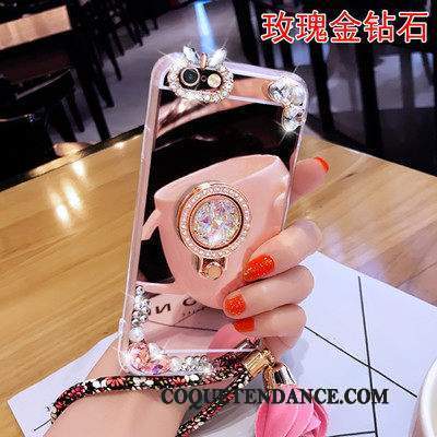 Samsung Galaxy J3 2015 Coque Rose Protection Miroir Incruster Strass De Téléphone