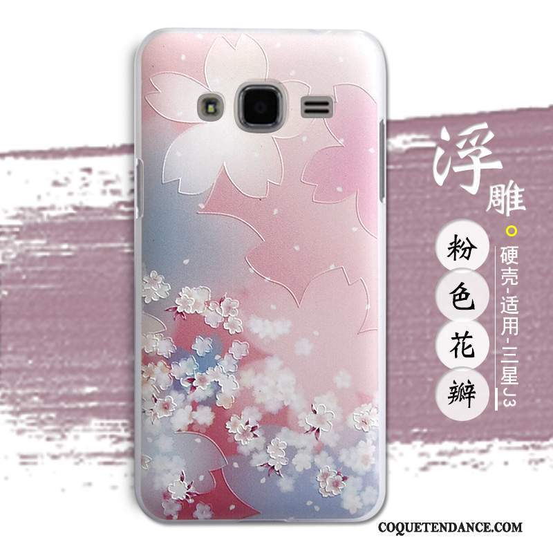 Samsung Galaxy J3 2016 Coque Difficile Rose Protection De Téléphone