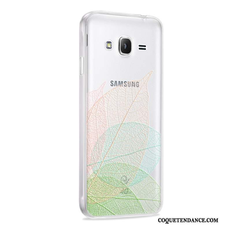 Samsung Galaxy J3 2016 Coque Fluide Doux Incassable Étui Rouge