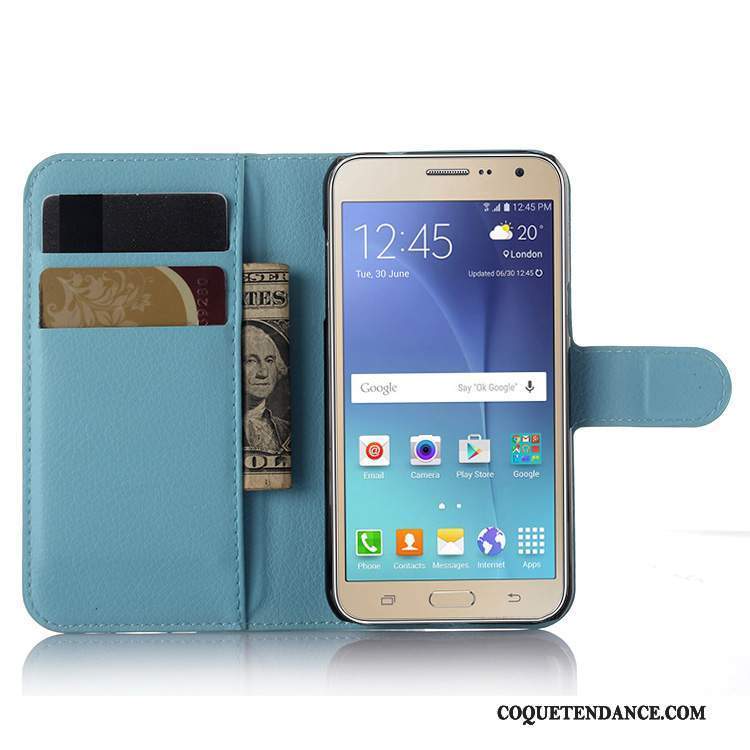 Samsung Galaxy J3 2016 Coque Protection De Téléphone Portefeuille Blanc Étui