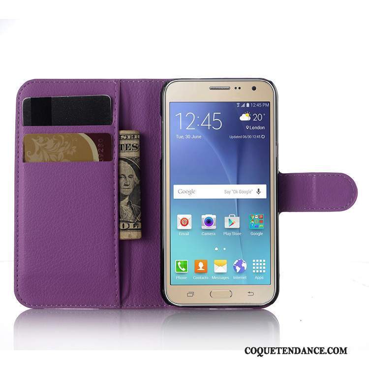 Samsung Galaxy J3 2016 Coque Protection De Téléphone Portefeuille Blanc Étui