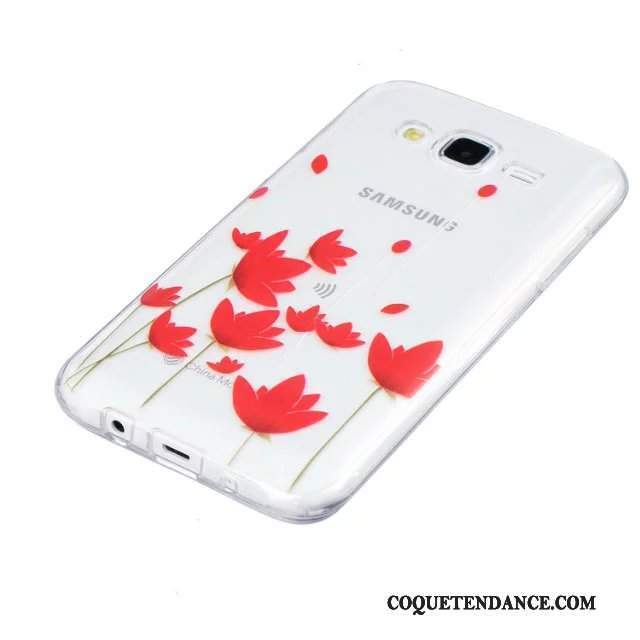 Samsung Galaxy J5 2015 Coque Fleurs Protection De Téléphone Peinture Gaufrage