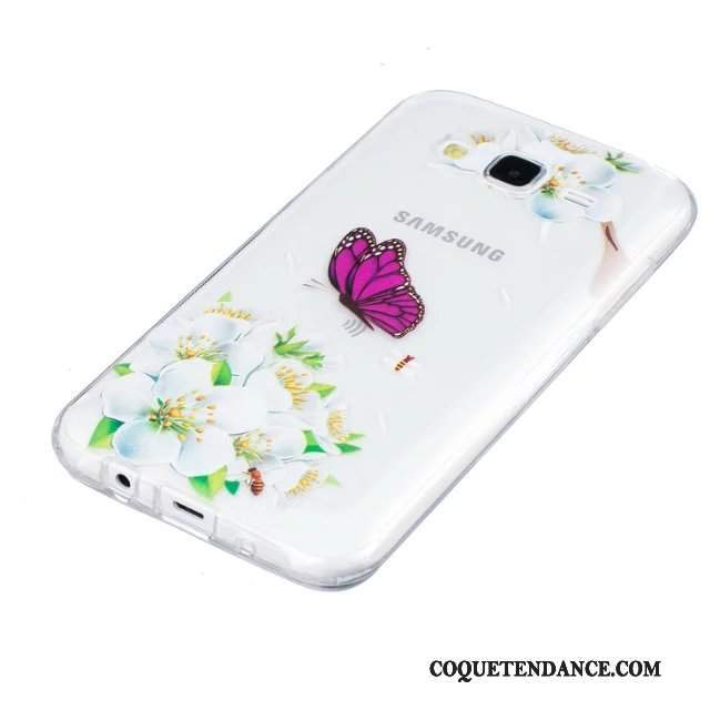 Samsung Galaxy J5 2015 Coque Fleurs Protection De Téléphone Peinture Gaufrage