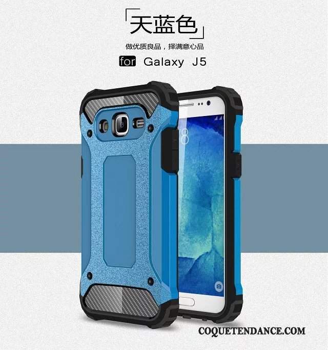 Samsung Galaxy J5 2015 Coque Incassable Étui Bleu Protection De Téléphone