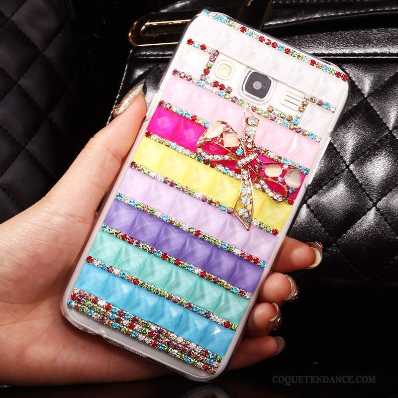 Samsung Galaxy J5 2015 Coque Protection Multicolore De Téléphone Transparent Strass