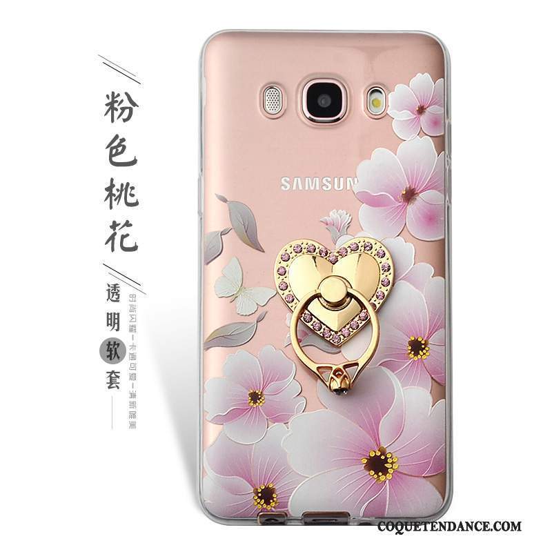 Samsung Galaxy J5 2016 Coque Anneau Étui Gaufrage Protection Support