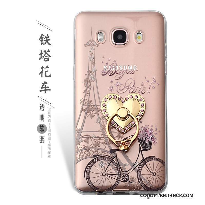 Samsung Galaxy J5 2016 Coque Anneau Étui Gaufrage Protection Support