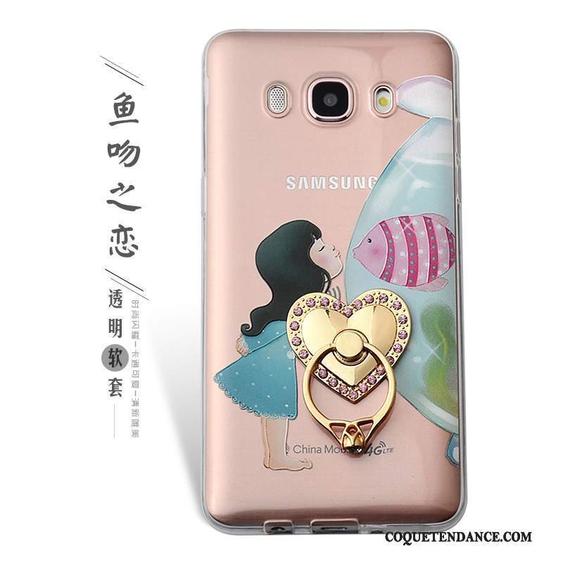 Samsung Galaxy J5 2016 Coque Anneau Étui Gaufrage Protection Support