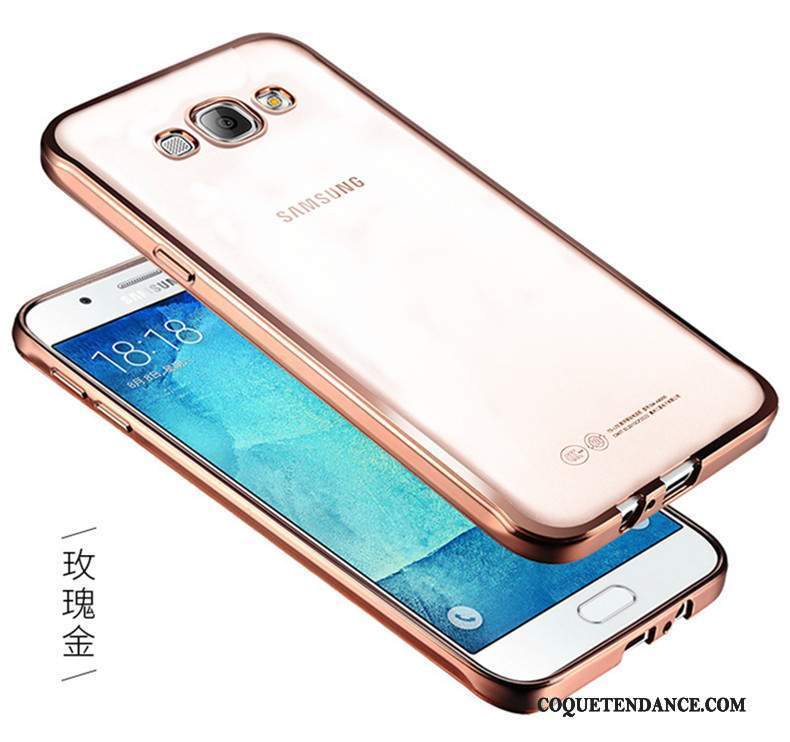 Samsung Galaxy J5 2016 Coque Argent Transparent Silicone Fluide Doux