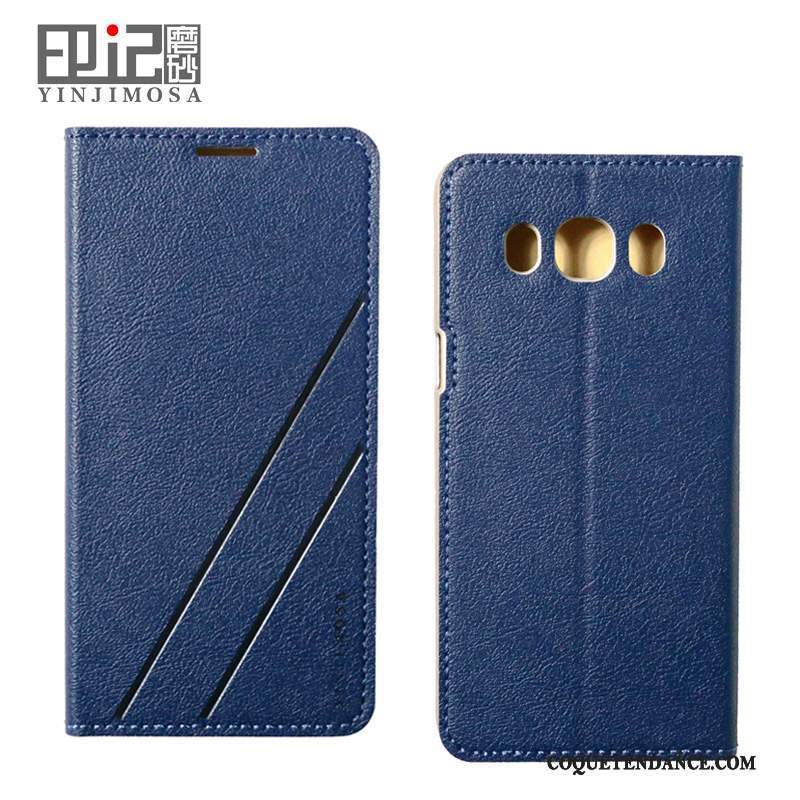 Samsung Galaxy J5 2016 Coque Protection Bleu De Téléphone Étui En Cuir Housse