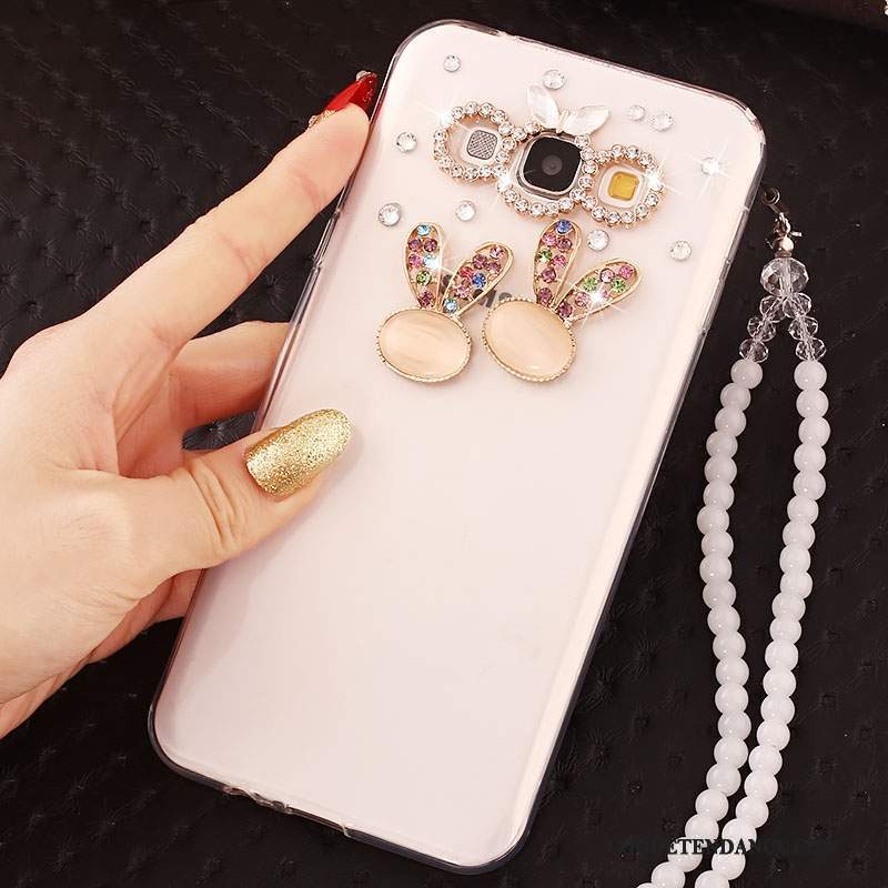 Samsung Galaxy J5 2016 Coque Strass Or De Téléphone Incassable Ornements Suspendus