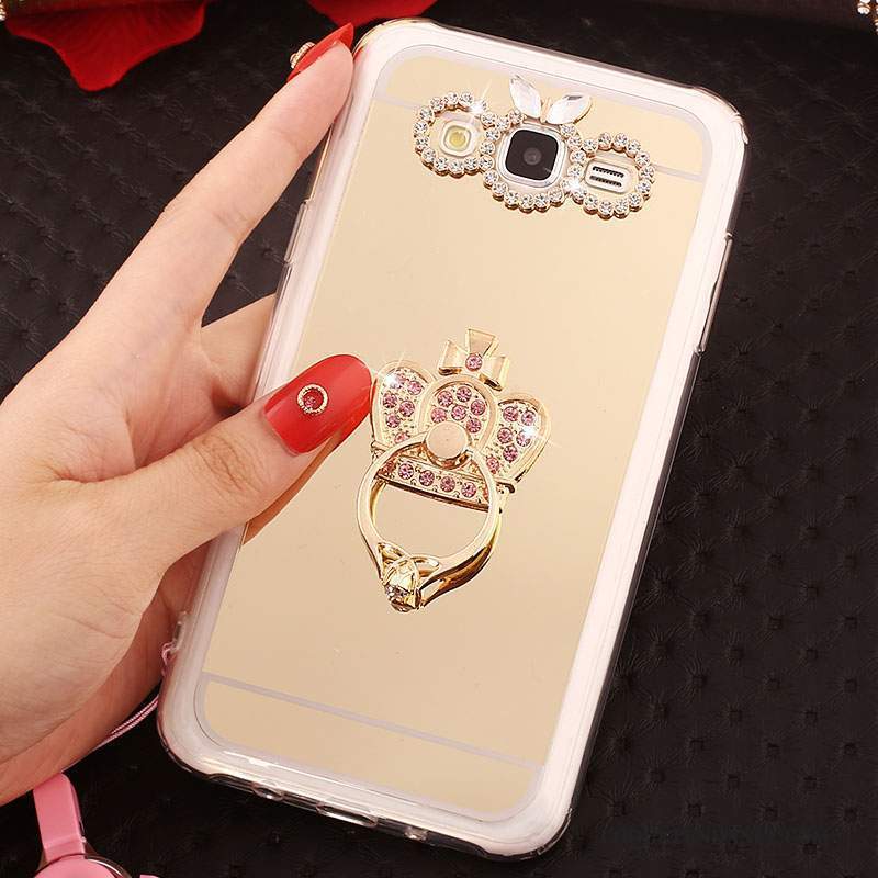 Samsung Galaxy J5 2016 Coque Étui Strass Rose Fluide Doux De Téléphone