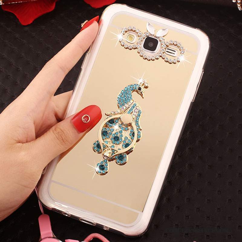 Samsung Galaxy J5 2016 Coque Étui Strass Rose Fluide Doux De Téléphone