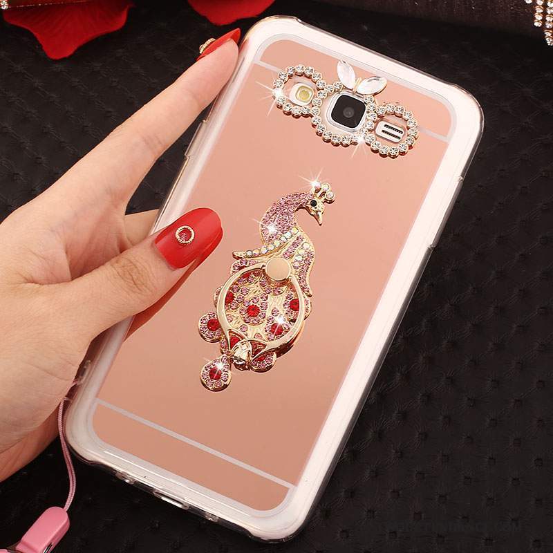 Samsung Galaxy J5 2016 Coque Étui Strass Rose Fluide Doux De Téléphone