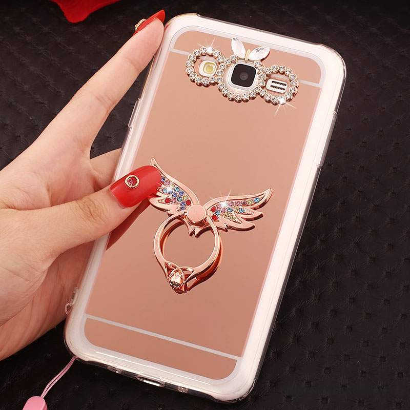 Samsung Galaxy J5 2016 Coque Étui Strass Rose Fluide Doux De Téléphone