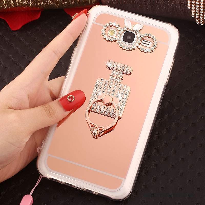 Samsung Galaxy J5 2016 Coque Étui Strass Rose Fluide Doux De Téléphone