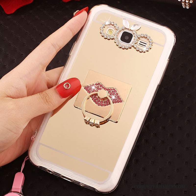 Samsung Galaxy J5 2016 Coque Étui Strass Rose Fluide Doux De Téléphone