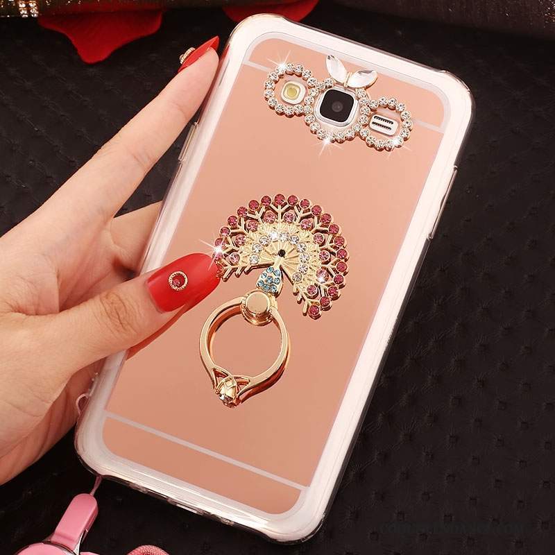 Samsung Galaxy J5 2016 Coque Étui Strass Rose Fluide Doux De Téléphone