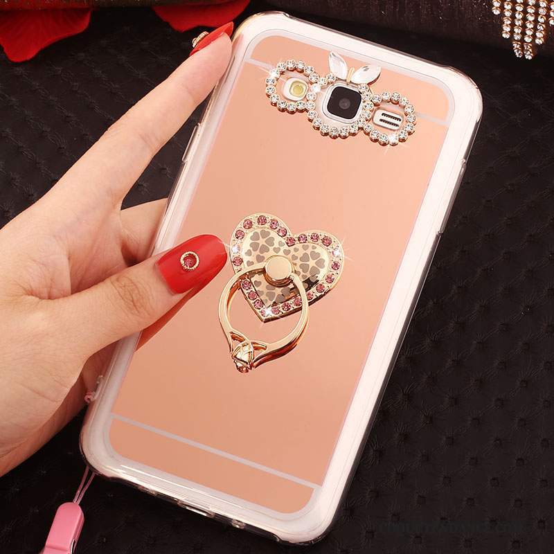 Samsung Galaxy J5 2016 Coque Étui Strass Rose Fluide Doux De Téléphone