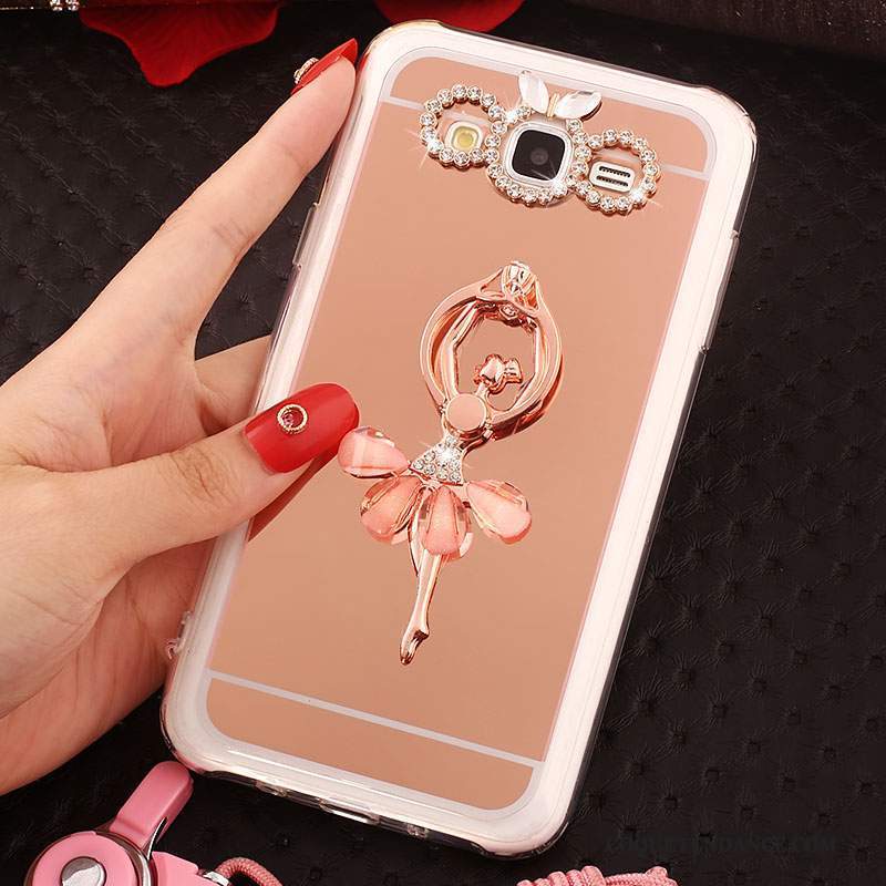 Samsung Galaxy J5 2016 Coque Étui Strass Rose Fluide Doux De Téléphone